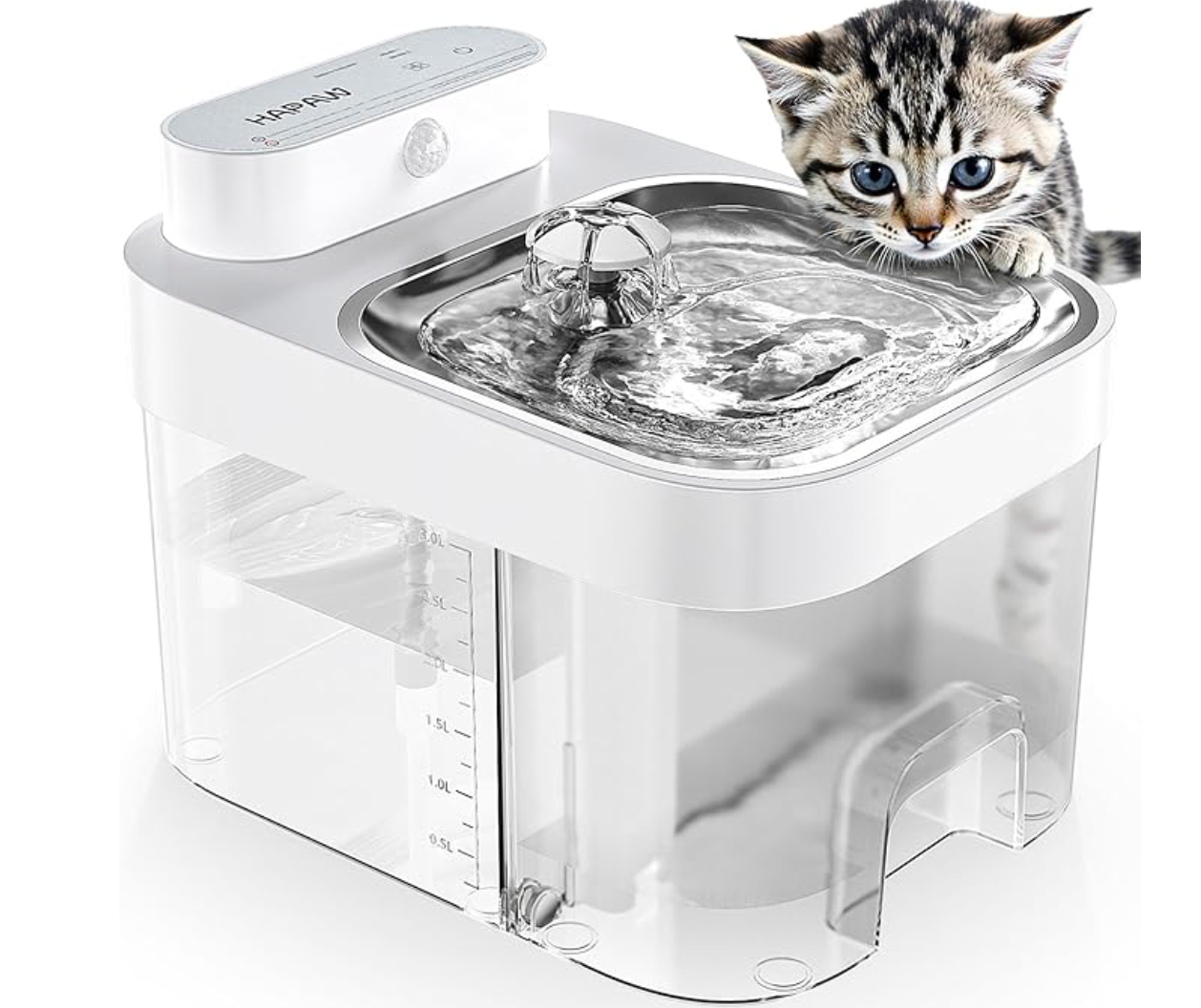 Automatic Cat Water Fountain – 3L Wireless, Filter-Free & Waste Water Separation