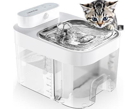 Automatic Cat Water Fountain – 3L Wireless, Filter-Free & Waste Water Separation