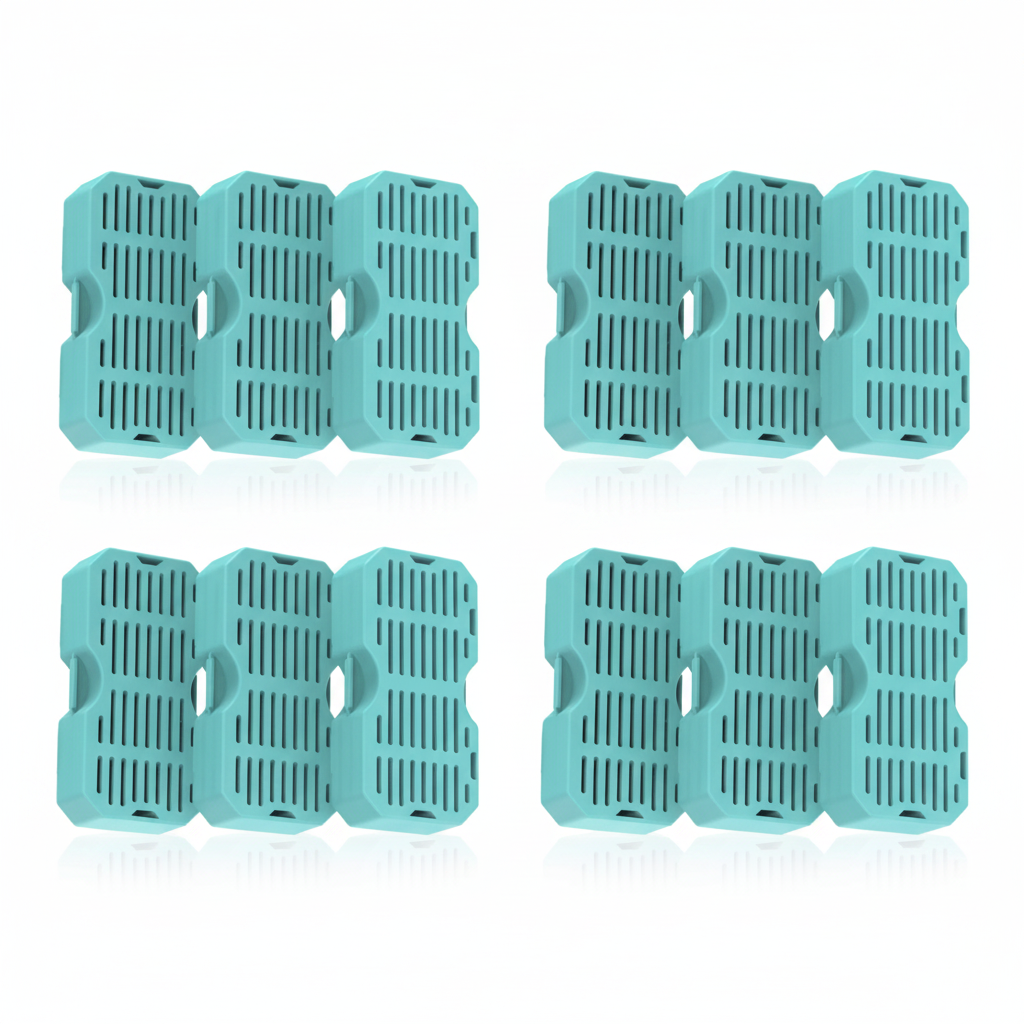 Cat water fountain filter replacements 6 pack on white background